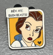 Disney 2007 HM Trading Pin Quote Belle Beauty And Beast MEN ARE SUCH BEASTS - £6.37 GBP