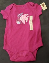 NWT New With Tags Baby GAP Girl&#39;s Pink Angel Fish One Piece Size 6-12 Months - £22.71 GBP