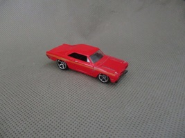 Hot Wheels 1974 Brazilian Dodge Charger-Red With Yellow Stripes made 2013 - $6.50