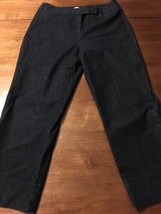 Talbots Women&#39;s Pants Petites Stretch Crop Denim Dark Stretch Size 10P  - $14.85