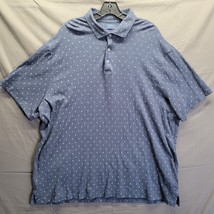 Ralph Lauren Polo Shirt Mens 2XL Short Sleeve Blue Diamond Pattern Jersey - £18.33 GBP