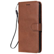 Anymob Huawei Y5 2019 Case Brown Leather Cover Flip Wallet - £22.64 GBP