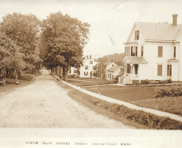 North Brookfield Massachusetts South Main Street Real Photo Postcard RPPC - £17.21 GBP