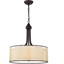 Warehouse of Tiffany 22 in. Copper 4-Light Indoor Chandelier with Light ... - $161.56