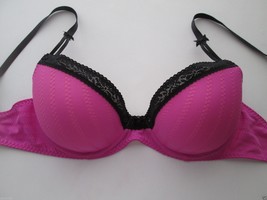 Betsey Johnson 723100 Zipper Stripes Lightly Lined Underwire Bra Orchid 32D $46 - £12.29 GBP