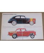 1973 - 2 Page Magazine Car Print - 1940 Ford Sedan &amp; 1955 Chevy Hot Rods A6 - $173.49 MXN
