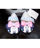 DISNEY STORE BABY STRIPED MINNIE MOUSE DRESS SHOES INFANTS NEW - £14.35 GBP
