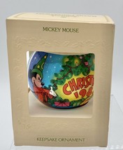 Vintage 1981 Hallmark Mickey Mouse Satin Ball Christmas Ornament Fantasia - $9.50