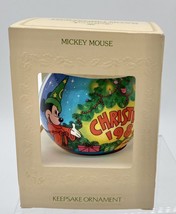 Vintage 1981 Hallmark Mickey Mouse Satin Ball Christmas Ornament Fantasia - £7.10 GBP