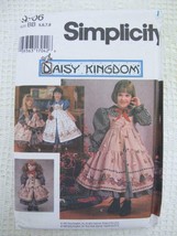 UNCUT Simplicity 9706 Daisy Kingdom Pattern 5 6 7 8 Dress Pinafore Doll Clothes - £11.82 GBP