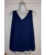 NWT LILLY PULITZER TRUE NAVY FLORIN REVERSIBLE TOP STRAIGHT HEM  XL - $95.99 CAD