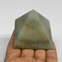 0.34 lbs, 1.9&quot;x2.1&quot;, Green Aventurine Pyramid Gemstone,Healing Crystal, B31785 - £37.29 GBP