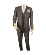 Men Suit BERLUSCONI Turkey 100% Italian Wool Super 180&#39;s 3pc Vested #Ber... - $481.40 CAD