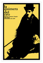 Silent Movie Poster.GOLD QUIMERA.Chaplin.Home &amp; office interior wall decoration. - £12.98 GBP