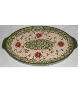 Temp-Tations OLD WORLD POINSETTIA PATTERN 2.5 qt Baker Lid or Trivet or ... - $54.12 CAD