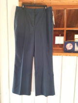 Worthington Womens High-Rise Pinstripe Trousers Size 14 NWT - $31.68