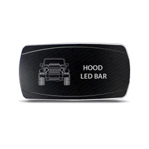 CH4x4 Rocker Switch for Jeep JK Hood LED Bar Symbol - Horizontal - Blue LED - £13.19 GBP