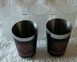 Collectible Set of 5 Jagermeister Frosted and Pewter Shot Glasses - $14.85