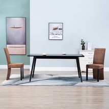 vidaXL Faux Suede Dining Chair Set, Brown, 2-Piece, Sturdy Frame & Comfortable - $2,952.98 MXN