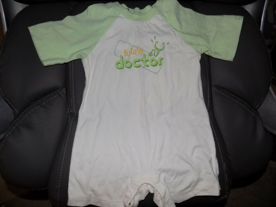 Children&#39;s Place Future Doctor Green/White Romper Outfit Size 12 months ... - $20.24