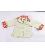 Vintage Fisher Price Toys White &amp; Red Jacket for Medium Doll  - $7.92