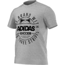 Adidas Men&#39;s Soccer Read Grey Graphic Tee XL NEW W TAG - £20.81 GBP