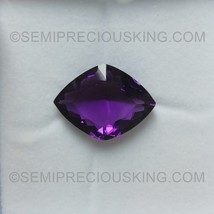 Natural Amethyst African Kite Facet Cut 23X17mm Royal Purple Color FL Clarity Lo - £885.14 GBP