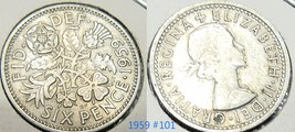 Great Britain SIX PENCE 1959 #101 - $3.00