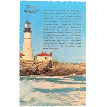 Postcard, Greetings from Maine, &quot;Down Maine&quot;, Portland Head Light - £7.83 GBP