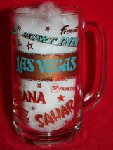 Vintage LAS VEGAS Strip Casino Hotels Clear Glass Souvenir BEER MUG Star... - £19.43 GBP
