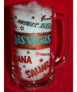 Vintage LAS VEGAS Strip Casino Hotels Clear Glass Souvenir BEER MUG Star... - $461.15 MXN