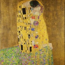 Gustav Klimt Canvas, The Kiss Print Reproduction, Stretched - £47.88 GBP