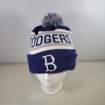New York Yankees Cuffed Knit Hat With Pom Cooperstown Blue White Gray OS - £9.37 GBP