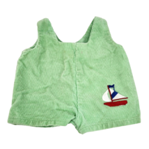 Vintage Cabbage Patch Kids Coleco Green Courduroy 1 Piece Outfit W/ Sailboat - £11.39 GBP