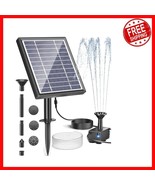 Elegant Solar Bird Bath Fountain Kit with Durable Water Pump &amp; Spray Heads - $35.63