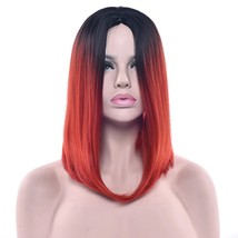 Soowee 11 Colors Synthetic Hair Black To Red Ombre Hair Short Straight Bob Wigs  - £7.33 GBP+