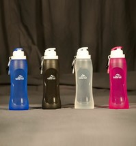 Collapsible Silicone Water Bottle 17oz BPA Free FDA Approved Hiking Sport Travel - £6.48 GBP