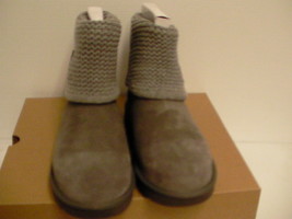 Womens UGG Shaina Grey Gray Knit Boots NEW 1012534 Cuff size 10 - £108.94 GBP