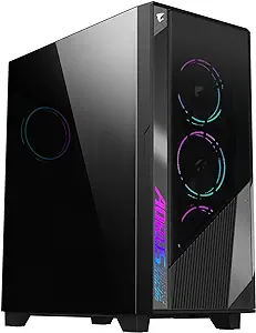 GIGABYTE AORUS C500 Glass - Black Mid Tower PC Gaming Case, Tempered Gla... - $435.99