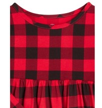 Wonder Nation Infant Fit &amp; Flare Knit Dress, Red Buffalo Plaid Size 18M - £10.89 GBP