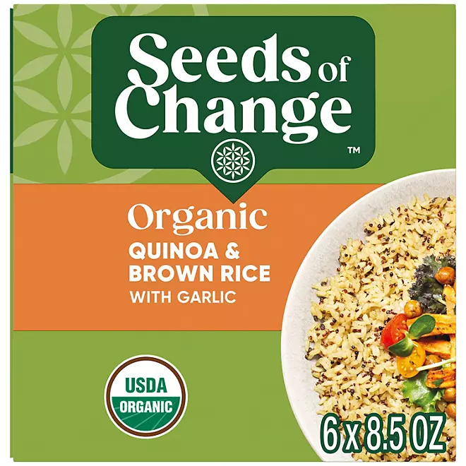 Seeds of Change Certified Organic Quinoa and Brown Rice with Garlic (8.5... - £10.19 GBP
