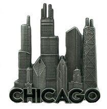 Chicago Skyline Metal Fridge Magnet - $9.99