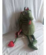 Ikea Plush 24&quot; Flygdrake Dragon Stuffed Animal Pillow Green Dinosaur Mon... - $19.12
