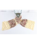 Vintage 60s 70s Mid Century Modern MCM Paisley Silk Fringed Scarf Wrap USA - $719.71 MXN