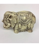 Vintage Arner’s Ceramic Indian (INDIA) Elephant Cream Color w/ Aged Simu... - $17.82