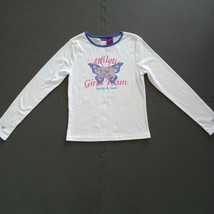 Dreema VTG Y2K Shirt Girls 14 Long Sleeve Casual Top Butterfly Print Gli... - $12.85