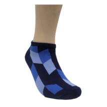 Blue Patterned Ankle Socks (Adult Medium) - $2.57