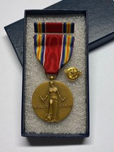 WWII, CAMPAIGN AND SERVICE, VICTORY MEDAL, SLOT BROOCH, WAR TIME ISSUE, ... - $20.00