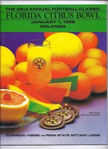 1988 Citrus Bowl Game Program Clemson Penn State - £65.60 GBP
