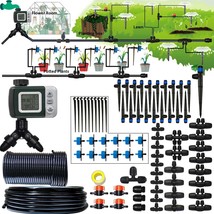 Drip Irrigation System With Water Timer 162Ft Drip Irrigation Kit, Potte... - $46.96